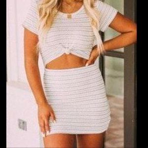 These Three Boutique Cut Out Fitted KnitDress